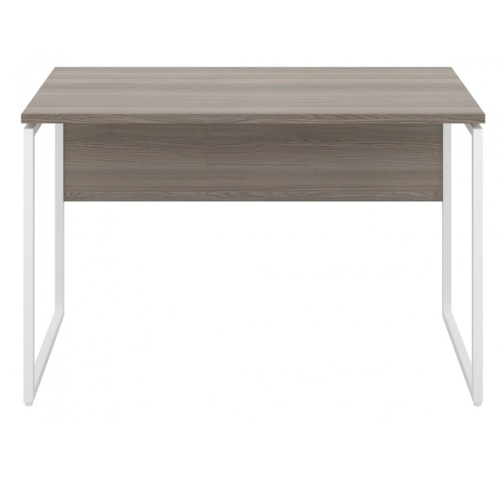 Camden Minimalist Desk with Grey Oak Top and White Square Metal Frame Additional Image 5